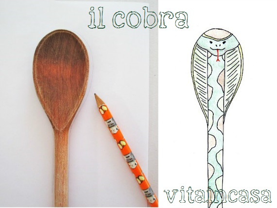Il cobra disegni a cucchiaiate