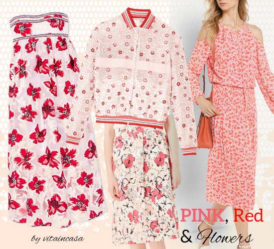 pink red and flowers