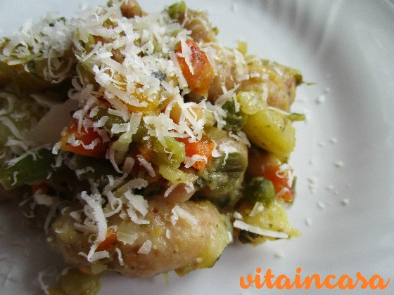 Gnocchi di pangrattato con verdure miste cs