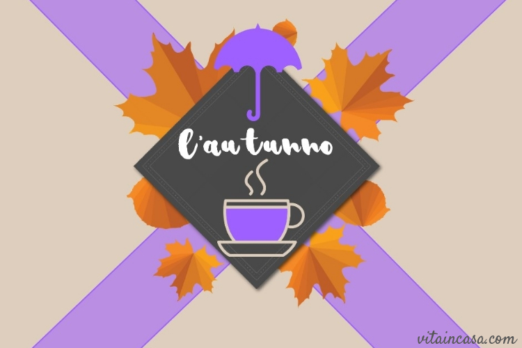 composizione decorativa autunnale viola e arancio by vitaincasa