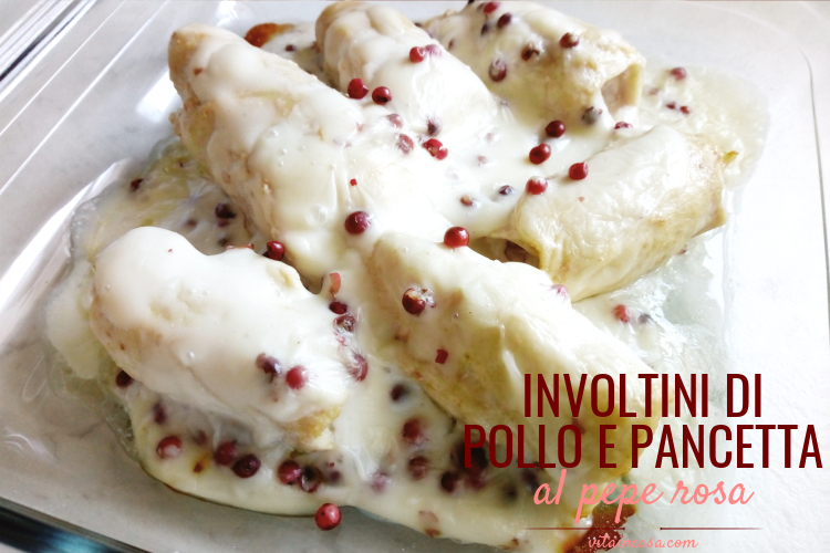 Involtini di pollo e pancetta al pepe rosa per San Valentino