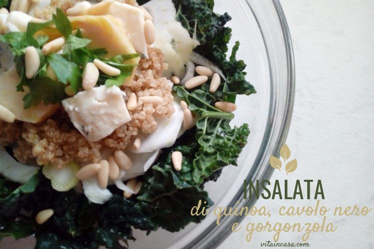Insalata di quinoa cavolo nero e gorgonzola by vitaincasa (4)