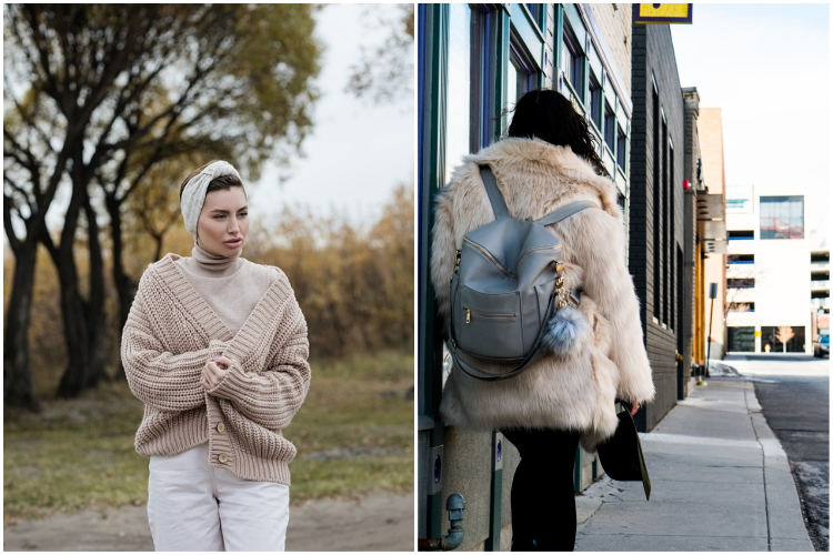 dolcevita e pelliccia eco