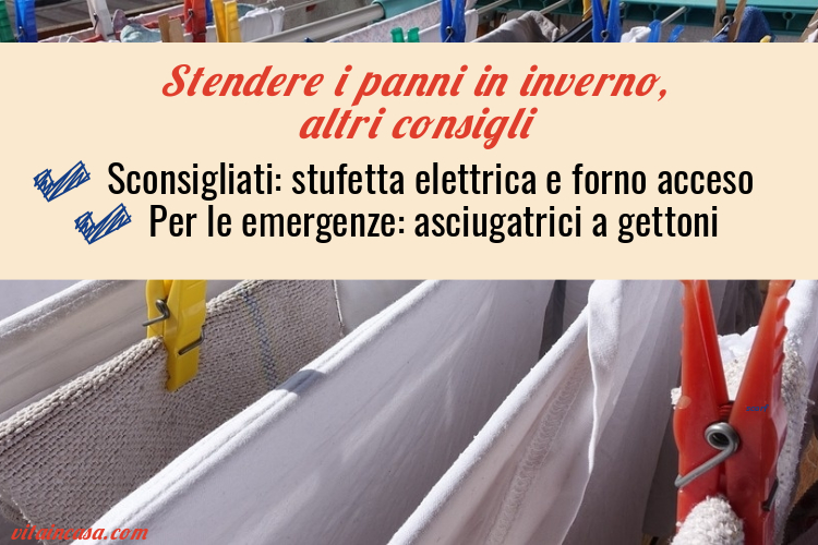 stendere biancheria in inverno vitaincasa