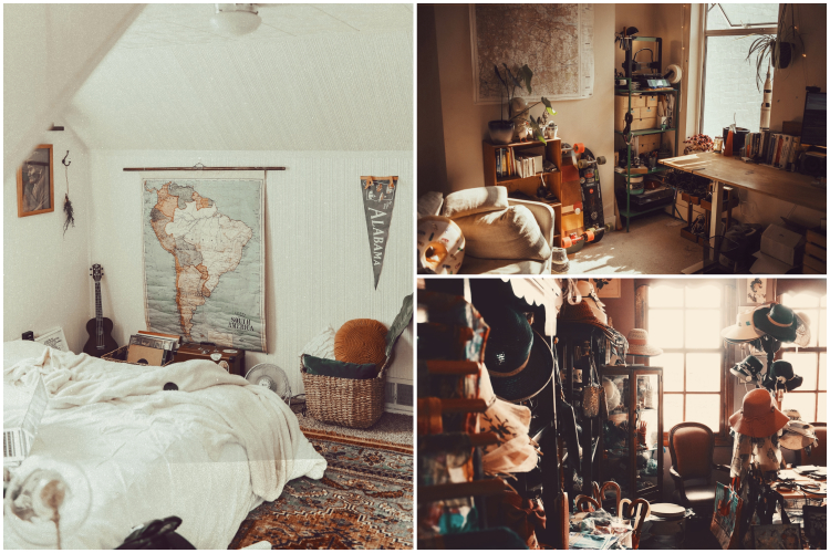 Cluttercore camera studio simil emporio by vitaincasa