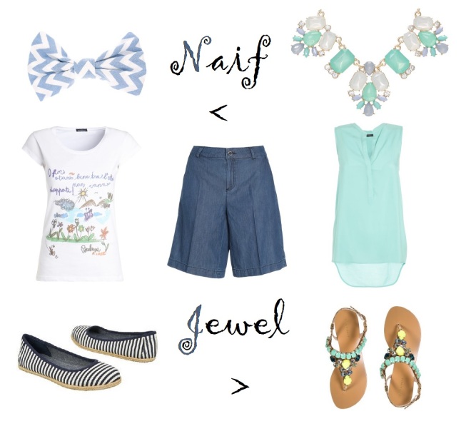 Outfit con bermuda di jeans