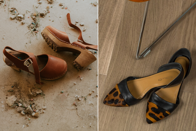 Clogs and leopard flats vitaincasa