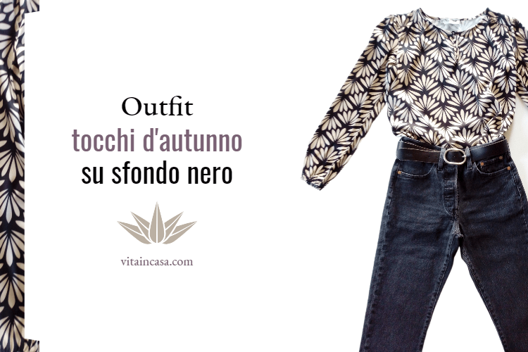 Outfit tocchi d'autunno su sfondo nero by vitaincasa
