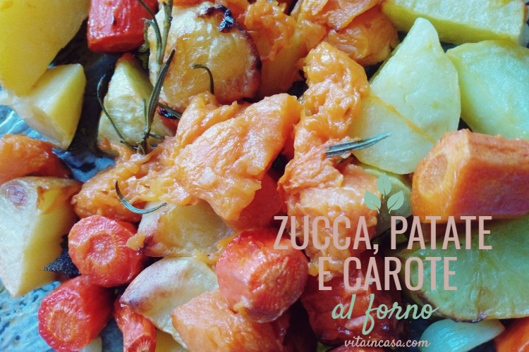 Teglia di zucca, patate e carote al forno by vitaincasa