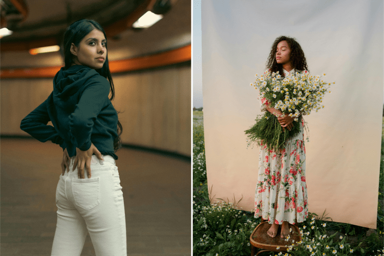 Jeans bianchi e abito floreale by vitaincasa