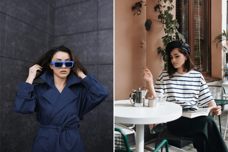 Trench blu e marinière by vitaincasa