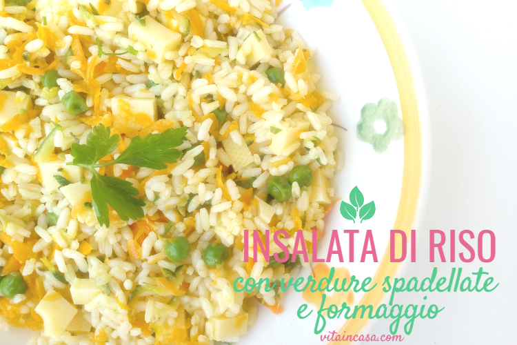 Insalata di riso con verdure spadellate e formaggio by vitaincasa