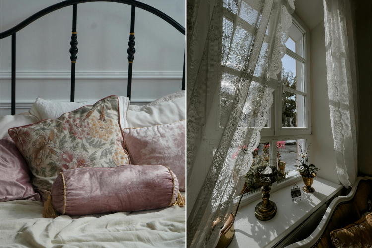 Romanticizing autumn_ letto ferro battuto e tende di pizzo by vitaincasa