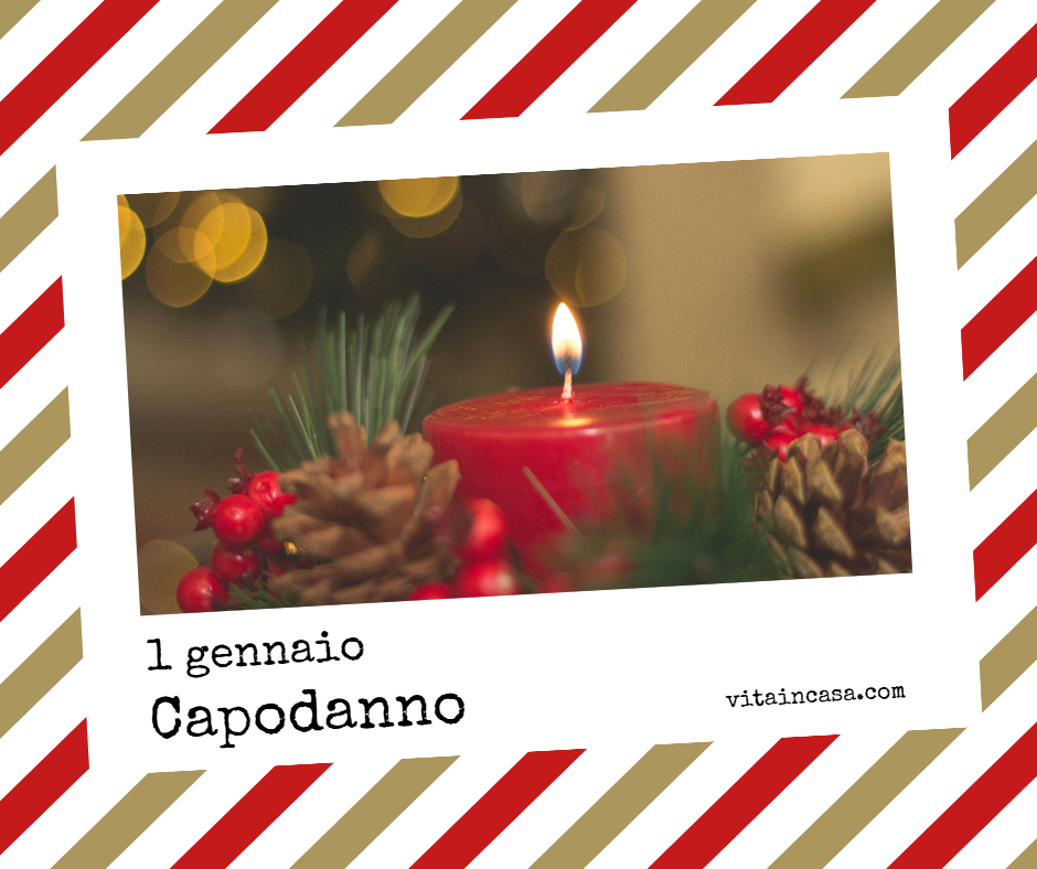 1 gennaio Capodanno cartolina by vitaincasa