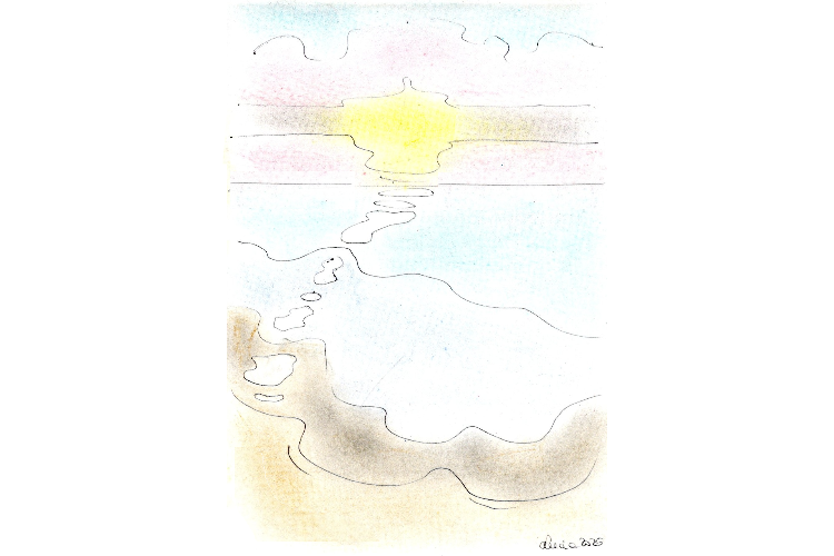 Il mare d'inverno - Il tramonto by vitaincasa