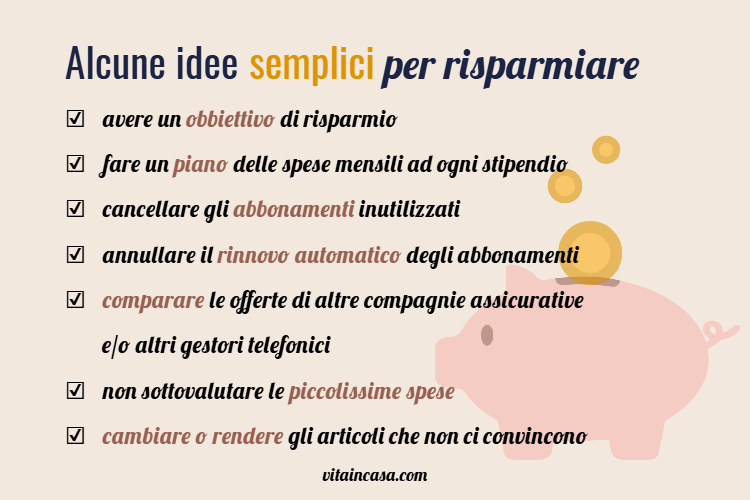 Idee facili per risparmiare by vitaincasa