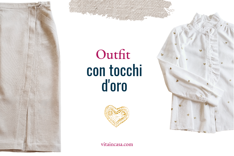 Outfit con tocchi d'oro by vitaincasa